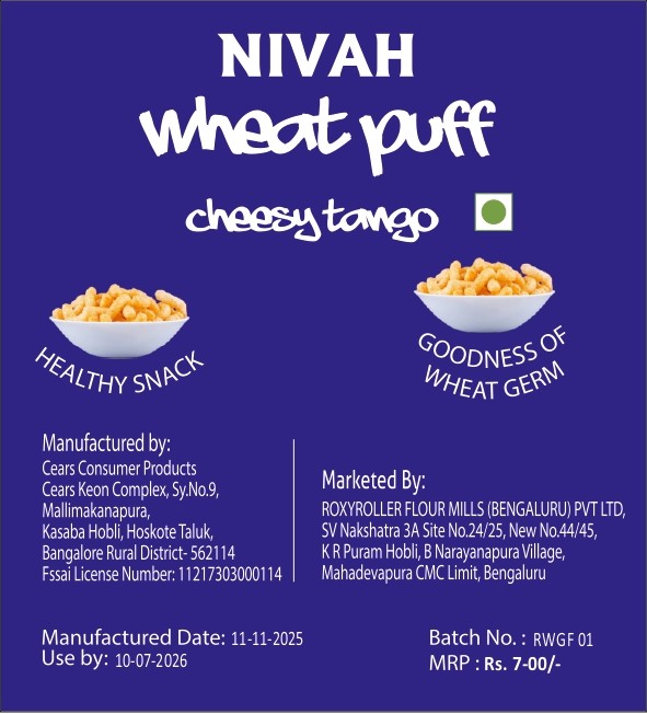 Nivah Wheat Germ Puff - Protein Rich Snack